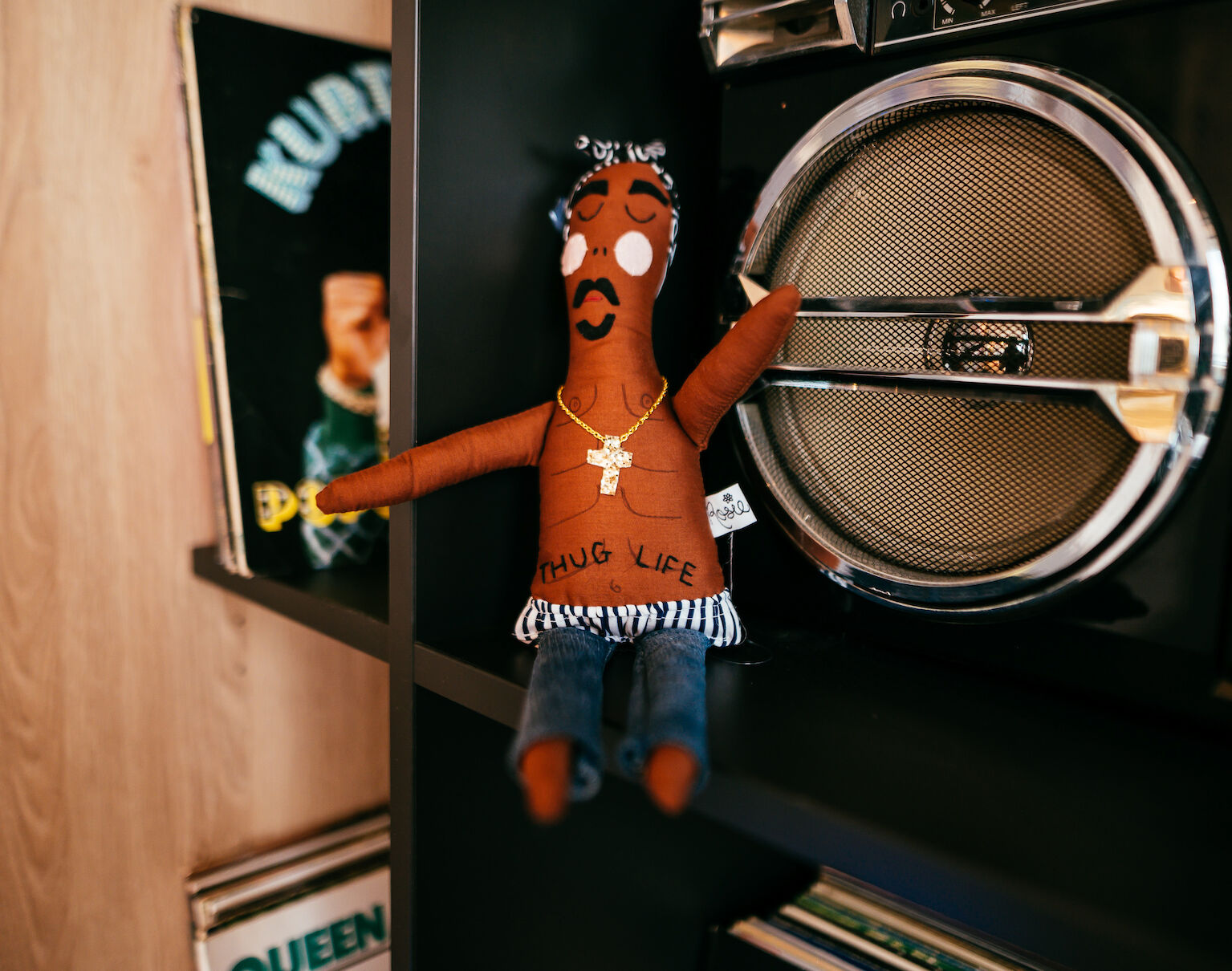 tupac design puppet in rooftop bar in cabin hotel CAB20 hamburg st. georg